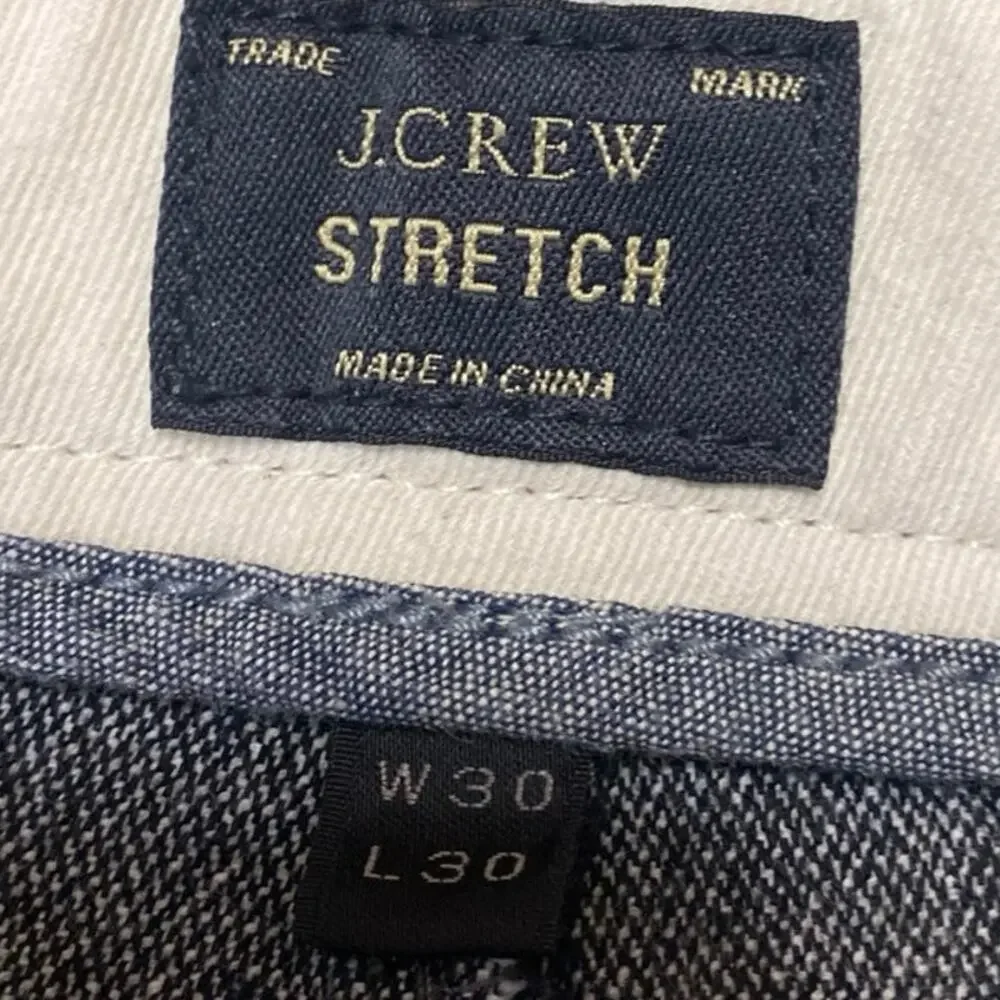 J.Crew Men's Gray Tapered Leg Mid Rise Slim Stretch Trousers Dress Pants Size 30